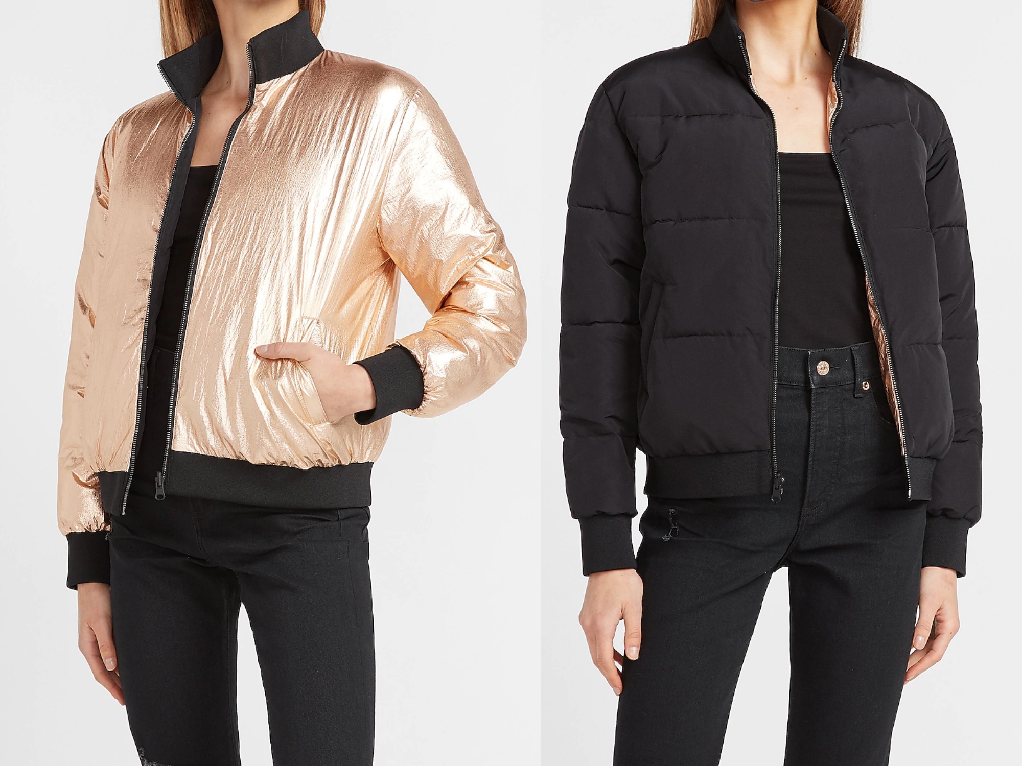 Women's Bomber Jacket Leather Jacket Fleece Warm Jacket Lightweight Zip Up Casual Inspired Bomber Jacket 